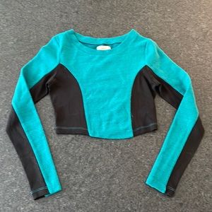 Urban Outfitters teal/black fleece/cotton shirt